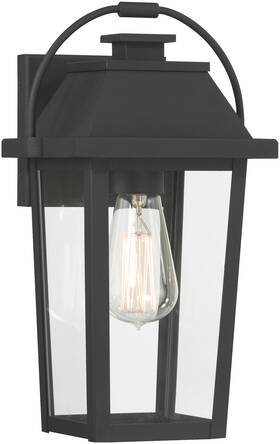 79102-66 The Great Outdoors 79102 Branwyn 13 Inch Tall Outdoor Wall Sconce - Sand Coal Black