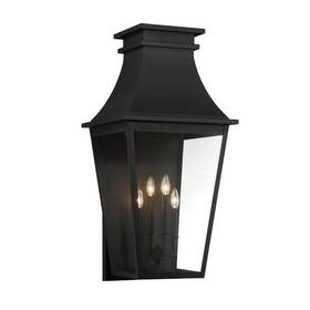 7990-66 The Great Outdoors Gloucester 36 Inch Sand Black Outdoor Hardwired Lantern Wall