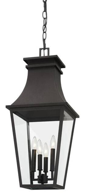 7999-66 The Great Outdoors Gloucester 4 Light 12 Inch W Outdoor Pendant Sand Coal