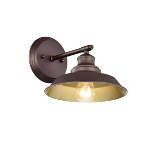Tg-ydxy-a403 Tidoin 1-light Brown Round Hardwired Outdoor Wall Lantern Sconce Porch Light