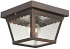 Tn-50190 Titan Lighting Springfield Outdoor Hazelnut Bronze Flush Mount 0843558125562