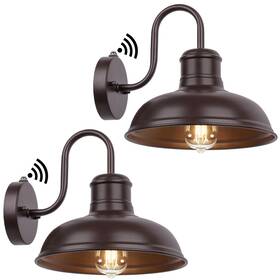 B10014pp-orb Tobusa 2-pack Dusk To Dawn Outdoor Wall Sconces Farmhouse Outside Lighting Gooseneck