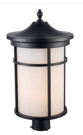 40384bk-fr Trans Globe Bel Air Lighting Avalon Ii 20 Inch 1-light Black Metal Hardwired Outdoor Weather