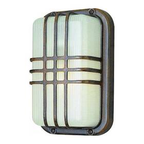 41104-bk Trans Globe 41104 Bk One Light Black Frosted Polycarbonate Rectangle Ribbed