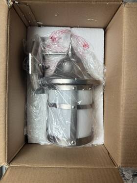 4580bn Trans Globe Pub 12ft High Outdoor Wall Light In Nickel - 4580 Bn