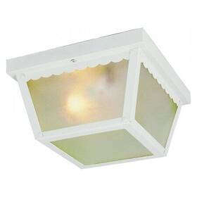 4901-rt Trans Globe 4901 Rt One Light Rust Frost Glass Outdoor Flush Mount