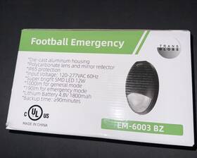 Em-6003 Trans Globe Bz Emergency Bronze Led Exterior Wall Lamp