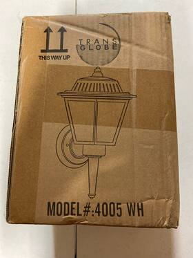 Tg4005-wh Trans Globe Imports 4005 Wh Estate Collection White Wall Lantern Tg4005-wh Trans Globe Imports 4005 Wh Estate Collection White Wall Lantern