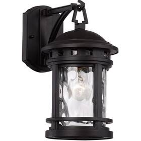 40370-bk Trans Globe Lighting - Boardwalk 7 Inch One Light Outdoor Wall Lantren-black