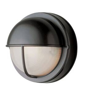 4120-bk Trans Globe Lighting Well 1 Light 8 Inch Black Outdoor Bulkhead