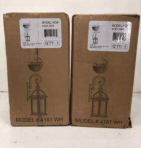 4181-wh Trans Globe Lighting 2pk Transglobe 4181wh Wentworth 1light White Outdoor Wall Mount Lantern