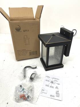 45640-wb Trans Globe Lighting Transglobe 1-light Weathered Bronze Outdoor Wall Light Seeded Glass