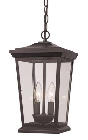 50774-bk Trans Globe Lighting 50774 Turlock 2 Light 10 Inch W Outdoor Pendant - Black