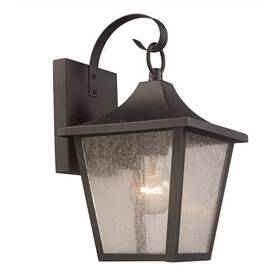 50930-bk Trans Globe Lighting 50930 Rasmussen 17 Inch Tall Outdoor Wall Sconce - Black