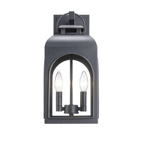 51281-bk Trans Globe Lighting 51281 Presence 2 Light 16 Inch Tall Outdoor Wall - Black 51281-bk Trans Globe Lighting 51281 Presence 2 Light 16 Inch Tall Outdoor Wall - Black