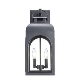 51282-bk Trans Globe Lighting 51282 Presence 2 Light 20 Inch Tall Outdoor Wall - Black