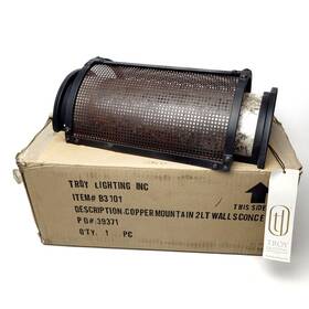 Troy Lighting 782042772267 Copper Mountain 2 Light 14 Inch Outdoor Wall Sconce Silver Mica Shade