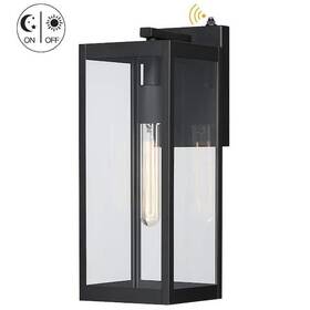 Td130003ot True Fine Lighting Deco Trevot Black Dusk To Dawn Led Outdoor Wall Lantern