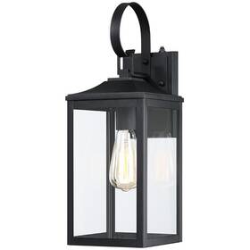 Td130018ot True Fine Citadel 1-light 18 Inch Dusk To Dawn Black Outdoor Wall Lantern Light