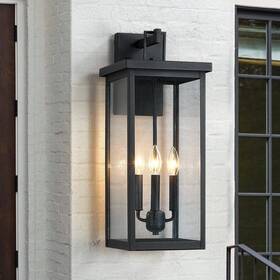 Td40019ot True Fine Trevot 3-light 22.5 Inch Large Black Outdoor Wall Lantern Sconce Td40019ot True Fine Trevot 3-light 22.5 Inch Large Black Outdoor Wall Lantern Sconce