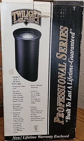 Aul-1 Twilight Lighting Landscape Well Light 50w Outdoor Black Aluminum Hardwired Fixture