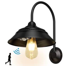 Ufelizor 725889186521 Solar Barn Light Wall Sconce Outdoor With 3 Lighting Modes And Mot