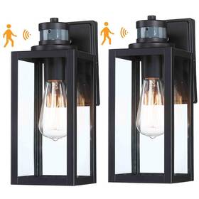Ssl-12121-ms-2 Uixe 12 Inch 1-light Matte Black Motion Sensing Dusk To Dawn Outdoor Wall Lantern Ssl-12121-ms-2 Uixe 12 Inch 1-light Matte Black Motion Sensing Dusk To Dawn Outdoor Wall Lantern