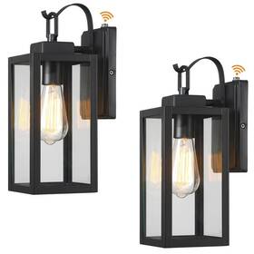 Ssl-12151-pc-2p Uixe 1-light Matte Black Hardwired Outdoor Wall Lantern Sconce Dusk To Dawn With Ssl-12151-pc-2p Uixe 1-light Matte Black Hardwired Outdoor Wall Lantern Sconce Dusk To Dawn With