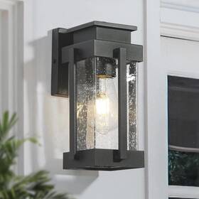 628v8zz6r7v874w Uolfin Modern Black Outdoor Wall Light 1-light Minimalist Seeded Lantern