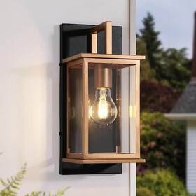 628w8vyqqmu938b Uolfin Black And Brass Rectangle Outdoor Hardwired Wall Lantern Sconce Light
