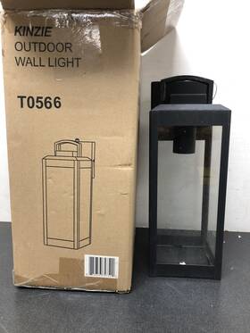 T0566 Vaxcel Lighting Kinzie 14 Inch Tall Outdoor Wall Sconce - Textured Black