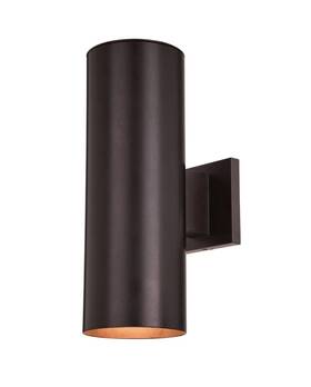 T0654 Vaxcel Lighting Chiasso 2 Light 14 Inch Tall Outdoor Wall - Bronze