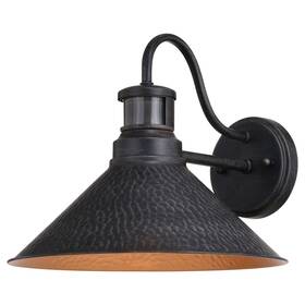 T0670 Vaxcel Lighting Outland 11 Inch Tall Outdoor Wall Sconce - Aged Iron / Light