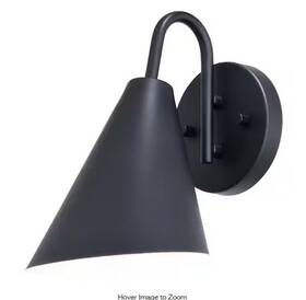 T0740 Vaxcel Lighting Hanson 10 Inch Tall Outdoor Wall Sconce - Matte Black