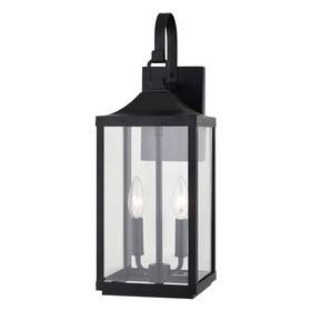T0764 Vaxcel Lighting Old Town 2 Light 20 Inch Tall Outdoor Wall - Black