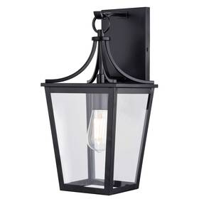 T0774 Vaxcel Lighting Cottage Grove 16 Inch Tall Outdoor Wall Sconce - Black