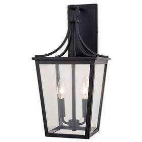 T0775 Vaxcel Lighting Cottage Grove 2 Light 19 Inch Tall Outdoor Wall - Black T0775 Vaxcel Lighting Cottage Grove 2 Light 19 Inch Tall Outdoor Wall - Black