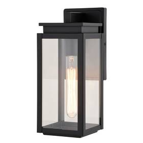T0776 Vaxcel Lighting Uptown 13 Inch Tall Outdoor Wall Sconce - Black
