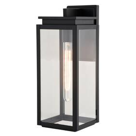 T0777 Vaxcel Lighting Uptown 16 Inch Tall Outdoor Wall Sconce - Black