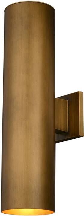 T0789 Vaxcel Lighting Chiasso 2 Light 20 Inch Tall Outdoor Wall - Brass