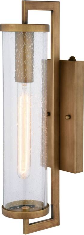 T0792 Vaxcel Lighting Morgan Park 20 Inch Tall Outdoor Wall Sconce - Brass