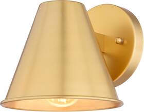 T0793 Vaxcel Lighting Smith 6 Inch Tall Outdoor Wall Sconce - Gold