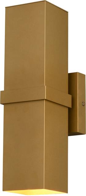 T0824 Vaxcel Lighting Lavage 2 Light 14 Inch Tall Led Outdoor Wall - Honeycomb Gold