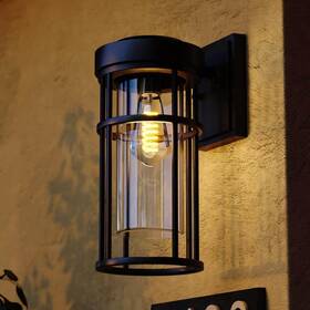 T0742 Vaxcel Crestline Black Aluminum 1-light Led Compatible Dusk To Dawn Transitional