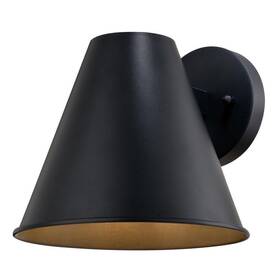 T0759 Vaxcel Smith 1 Light Textured Black Contemporary Indoor-outdoor Wall Sconce Metal Shade T0759 Vaxcel Smith 1 Light Textured Black Contemporary Indoor-outdoor Wall Sconce Metal Shade