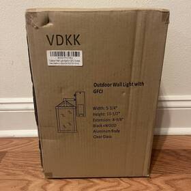 Vdkk 727536476818 Outdoor Wall Light With Gfci Porch Fixture Outlet Exterior