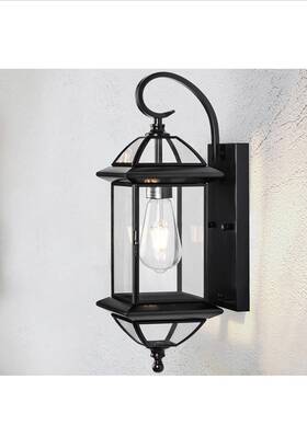 B0c7412w14 Venzblomia 18 Inch Large Black Copper Outdoor Wall Light Fixture Oil-rubbed Blackened #18