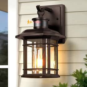 V81081br Vianis Brown Motion Sensor Outdoor Light Fixture Dusk To Dawn Exterior Lights For House