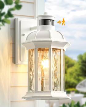 V81101w Vianis White Motion Sensor Exterior Wall Light Lantern Modern Dusk To Dawn Outdoor V81101w Vianis White Motion Sensor Exterior Wall Light Lantern Modern Dusk To Dawn Outdoor
