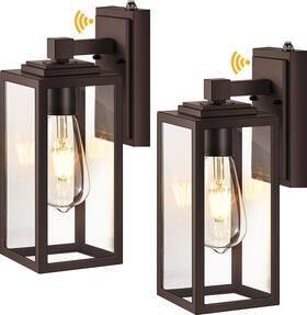 V81112br Vianis 2 Pack Oil Rubbed Bronze Outdoor Lights Wall Mount Dusk To Dawn For